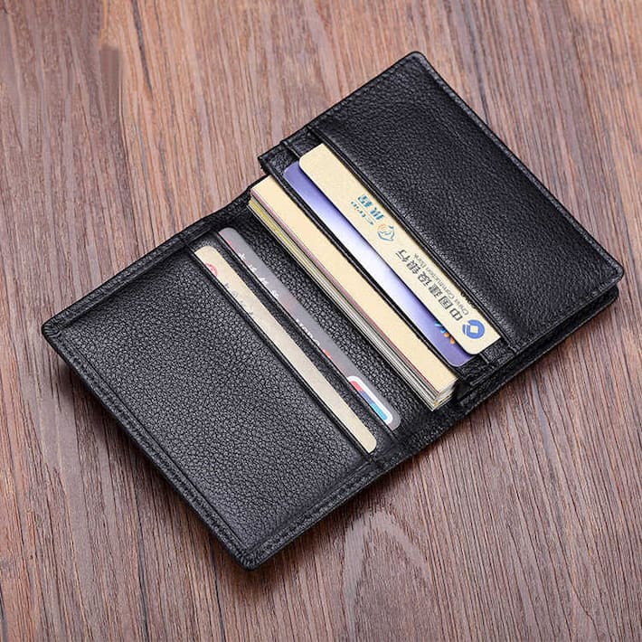 leather card holder case