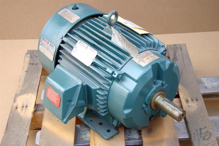 close-up of AC electric motor