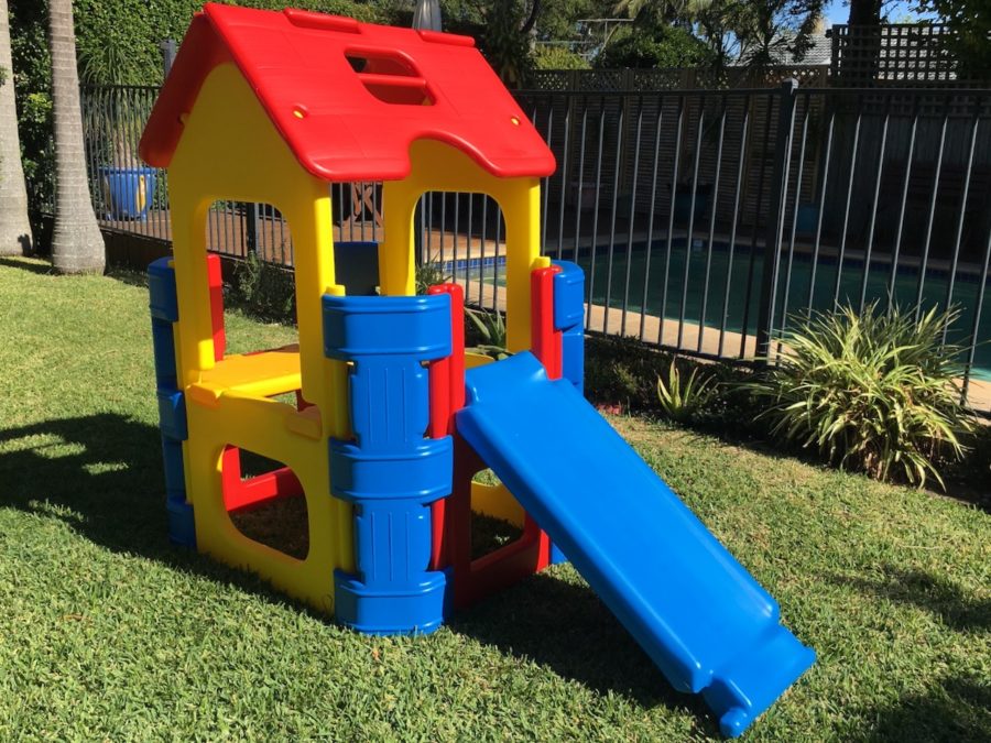 Plastic Cubby House with slide