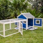 Blue and White Cottage Guinea Pig Hutch